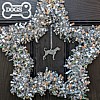 DELUXE Bespoke Silver Star Dog Breed Wreath - Dobermann (Happy)